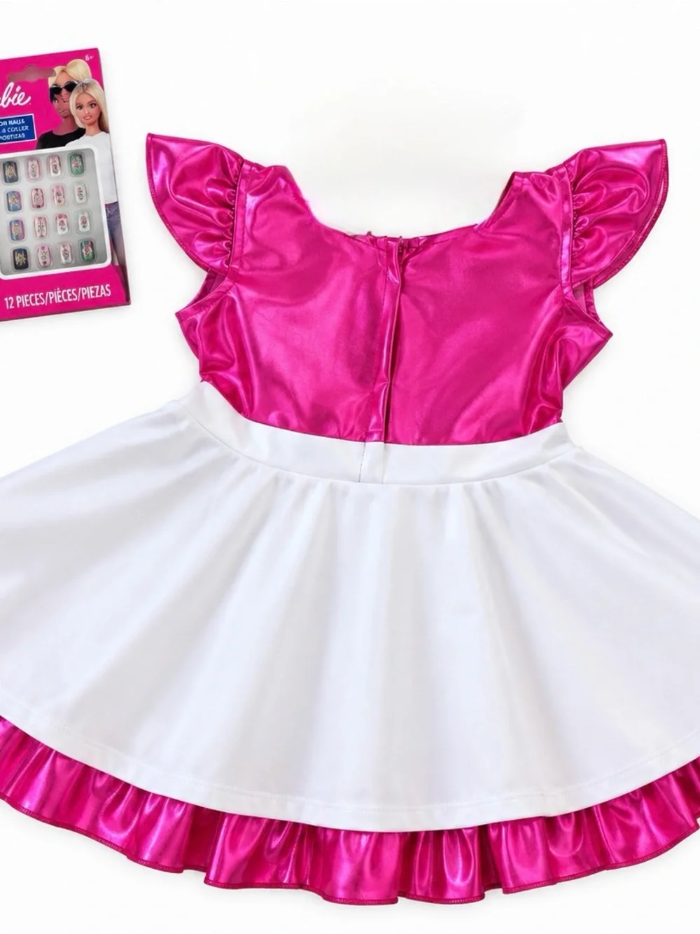 Barbie Girl Halloween Costume Pink Dress, Wig, Headband, Bow & Belt Size 3T/4T